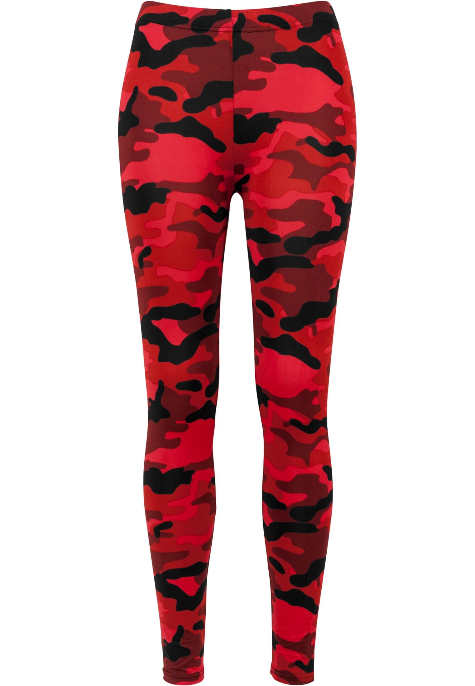 Women's Red Camo Leggings - High Waisted Yoga Pants with Pockets, Stretchy Workout Tights for Running, Gym & Outdoor Activities