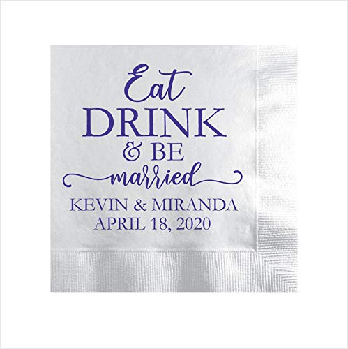 Custom Personalized Wedding Napkins - Bulk 