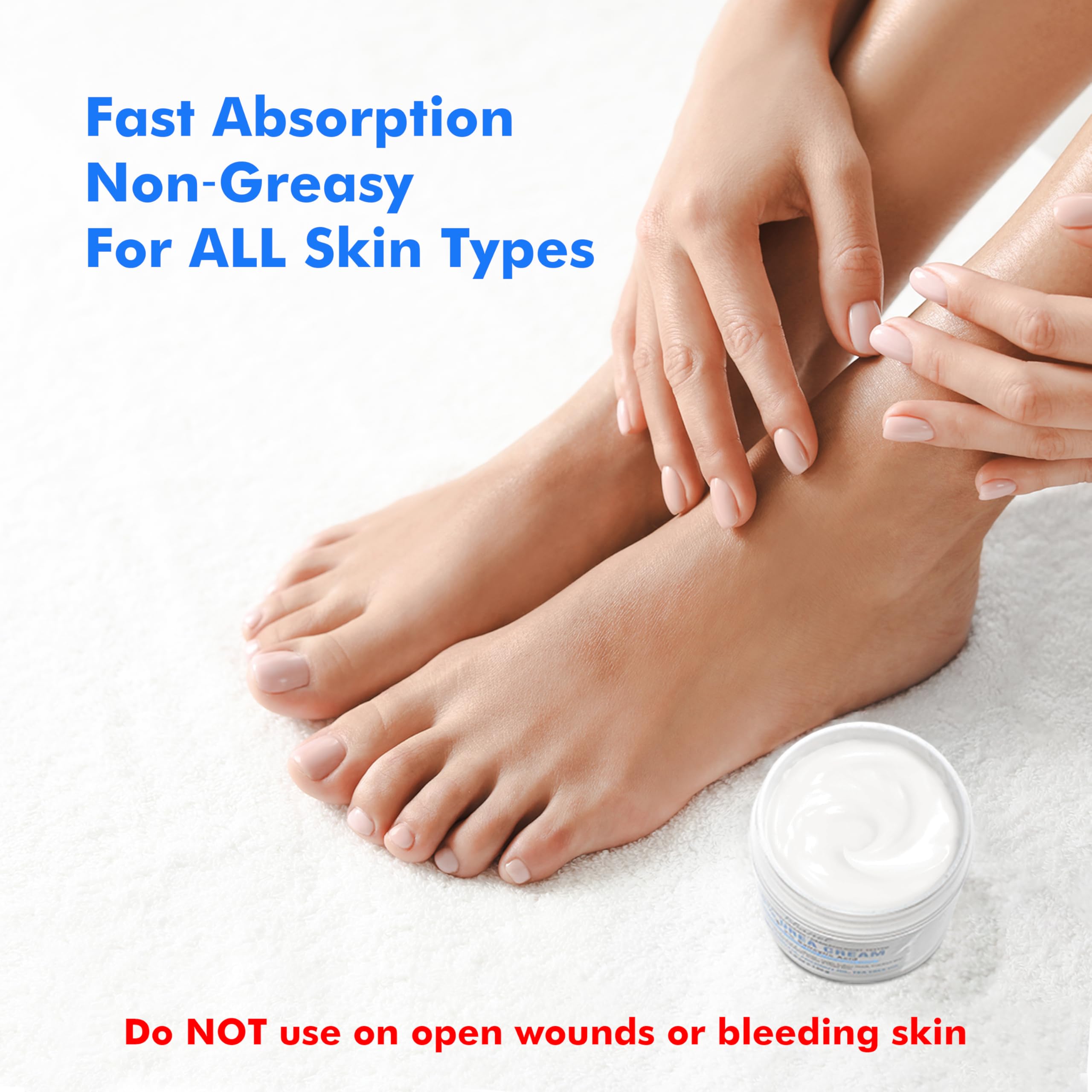 Ebanel 40% Urea Cream with 2% Salicylic Acid - Intensive Moisturizing Foot Cream for Dry, Cracked Heels, Hands, Knees & Elbows | Callus Remover, Dead Skin Exfoliator & Toenail Softener | Keratolytic Treatment for Skin Barrier Repair (3-Pack) | Perfect for Pedicures, Dry Winter Care & Rough Skin Treatment