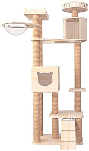 Premium Cat Tree Condo with Scratching Posts, Plush Playhouse & Dangling Toys - Multi-Level Cat Tower Activity Center for Indoor Cats - Perfect for Play, Rest & Climbing in Home or Office