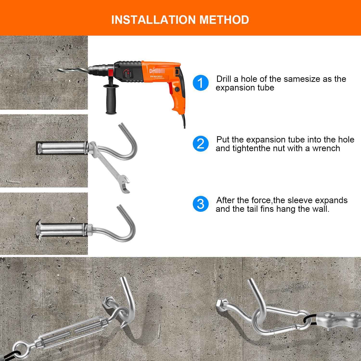 164FT Outdoor String Lights Hanging Kit - Weather-Resistant Wire Guide & Accessories for Deck, Patio, Garden - Easy to Install for Parties, Weddings & Backyard Decor