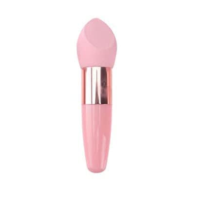 PUKA Handle Sponge Puff Stick for Liquid Foundation & Concealer - Dual Wet & Dry Beauty Blender Brush, Multicolor (Pack of 1) - Perfect for Flawless Makeup Application & Touch-Ups On-The-Go