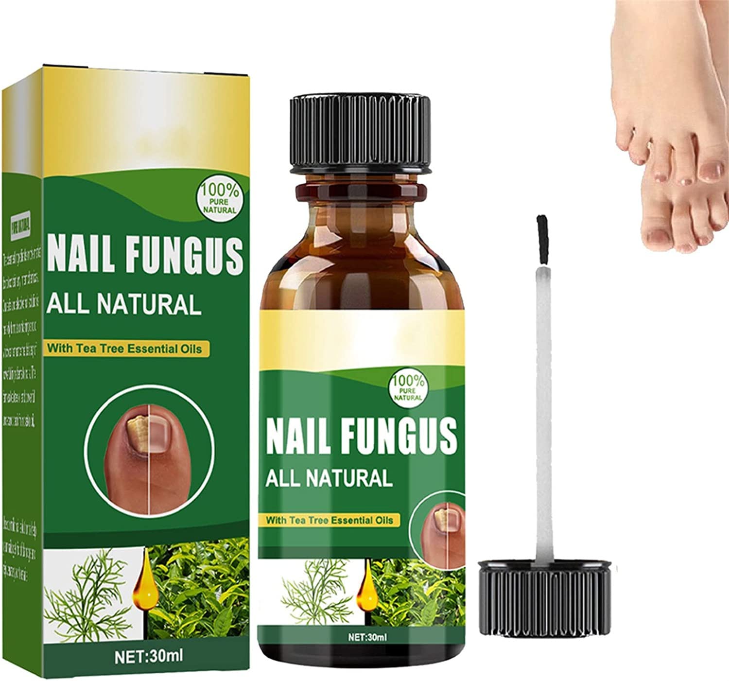 2-in-1 Antifungal Nail Treatment Liquid - Effective Toenail Fungus Solution for Prevention & Care | Fast-Acting Anti-Fungal Formula for Nail Infections | Perfect for Athletes, Swimmers & Pedicure Lovers (1 Pack)