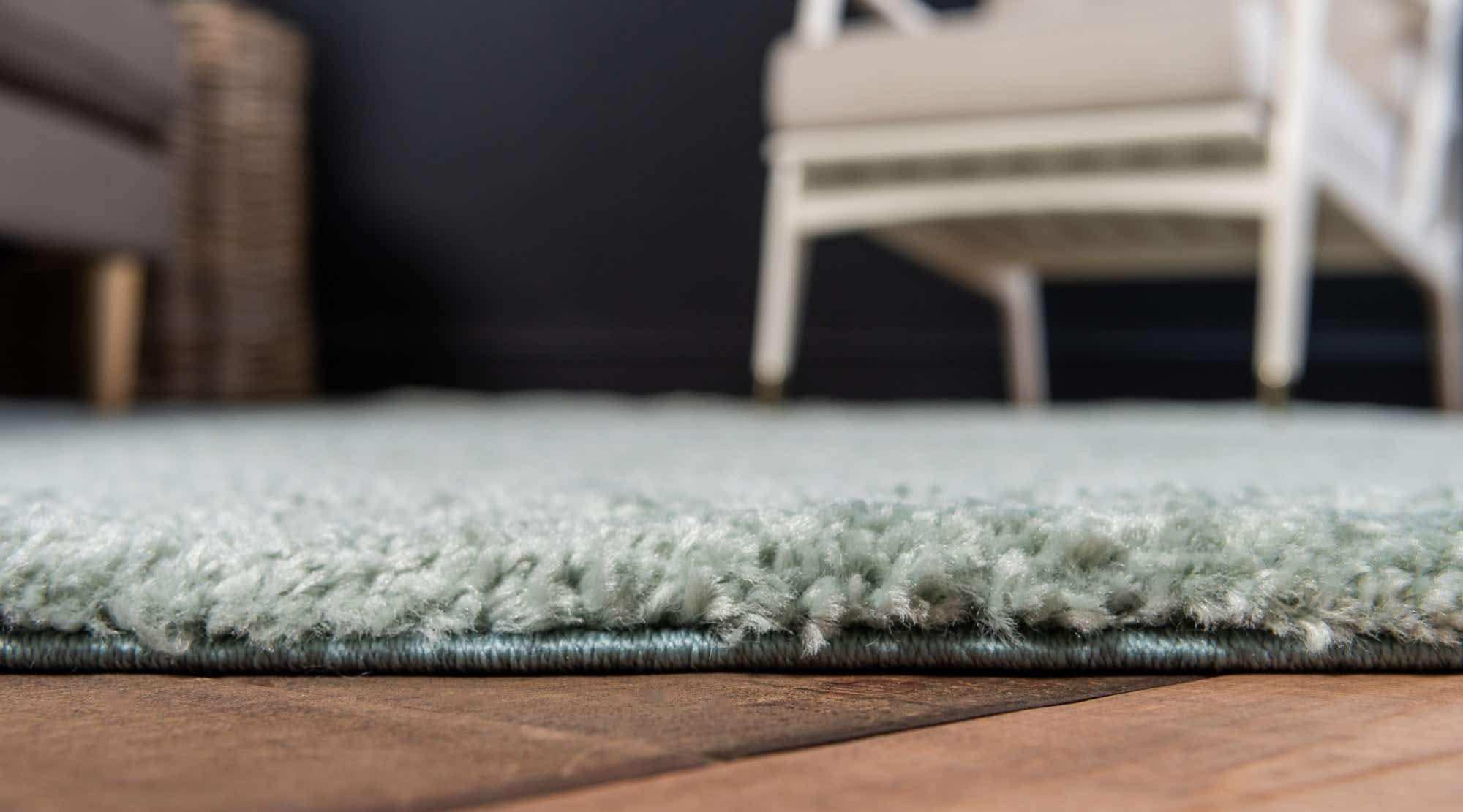 Unique Loom Solo Collection Calabasas Light Blue Area Rug 10' x 13' Rectangle - Soft Modern Living Room Bedroom Carpet for Home Decor