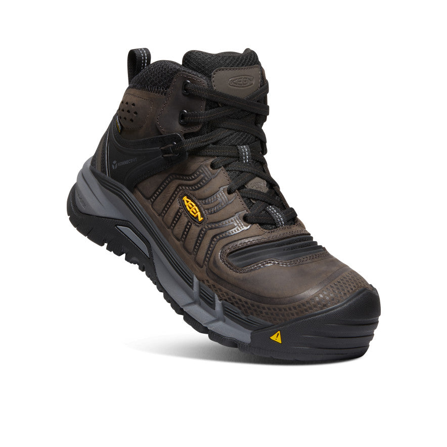 Men's Kansas City Waterproof Work Boots with Carbon Toe - Coffee Bean/Black - Durable Safety Shoes for Construction, Hiking & Outdoor Work