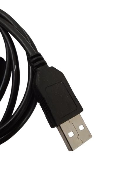Yukonics USB 2.0 Cable for Mantra MIS100 V2 Single Iris Scanner - High Speed Durable Black USB Data Cable for Biometric Security Devices | Perfect for Office, Bank & Government Security Systems