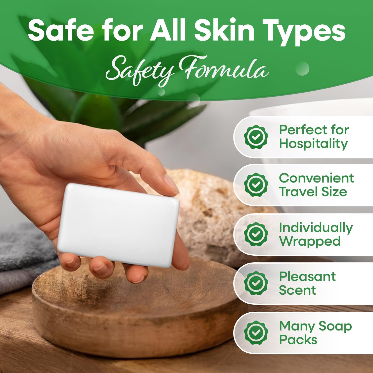 200 Pack 1 oz Bar Soap Bulk - Travel Size Individually Wrapped Hotel Amenities | Pleasant Scent for Hospitality, Guest Rooms & Travel Toiletries | Perfect for Hotels, Motels, Airbnb & Vacation Rentals