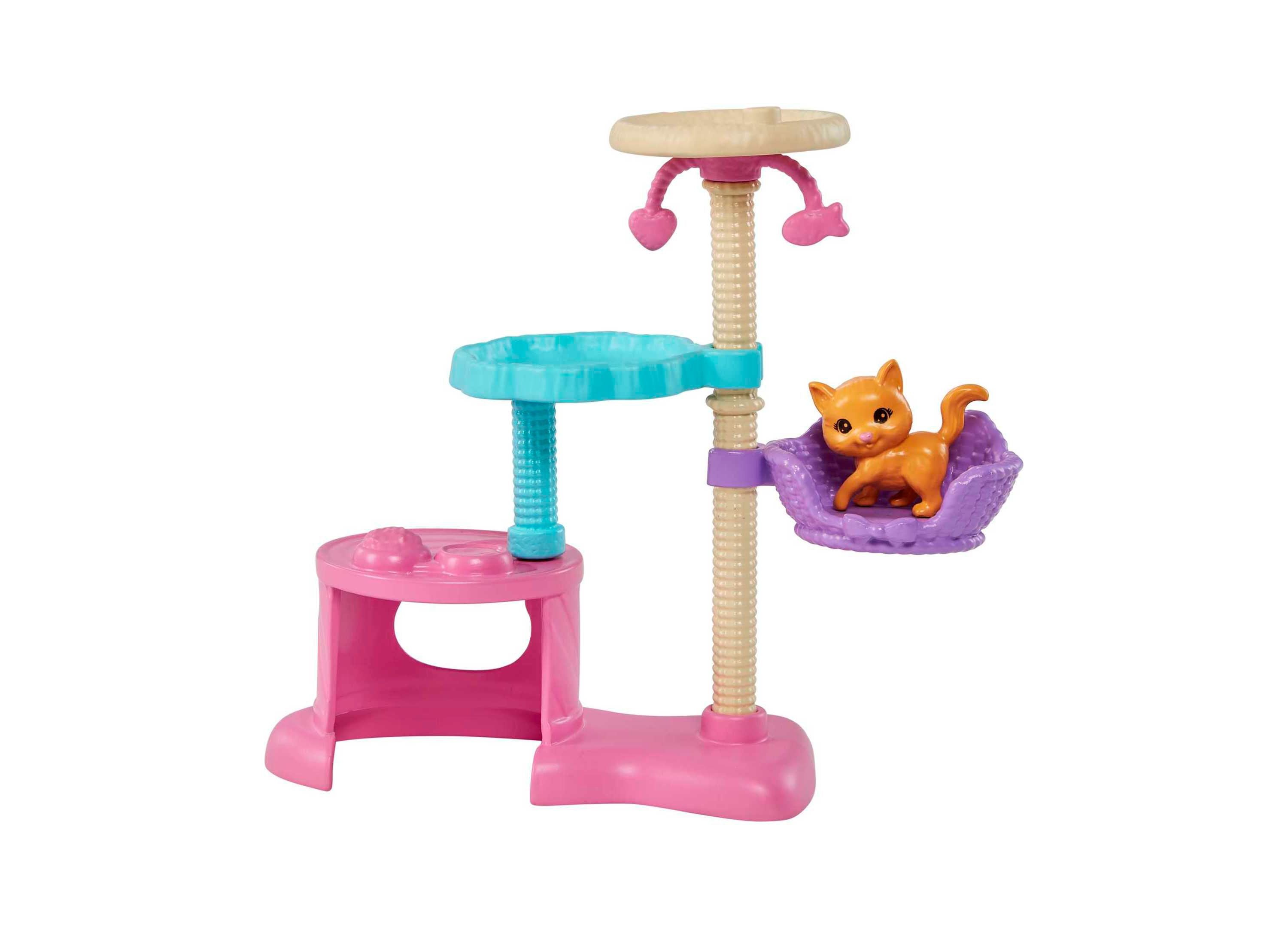 Barbie Kitty Condo Playset with Doll, Pets & Accessories - Interactive Dollhouse for Kids | Pretend Play & Storytelling Fun