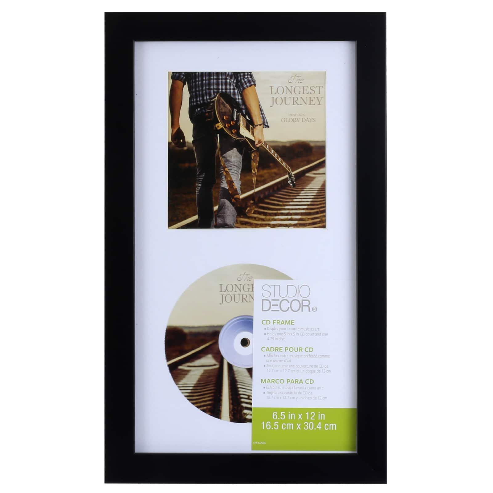 Black CD Frame Display Case 6.5x12