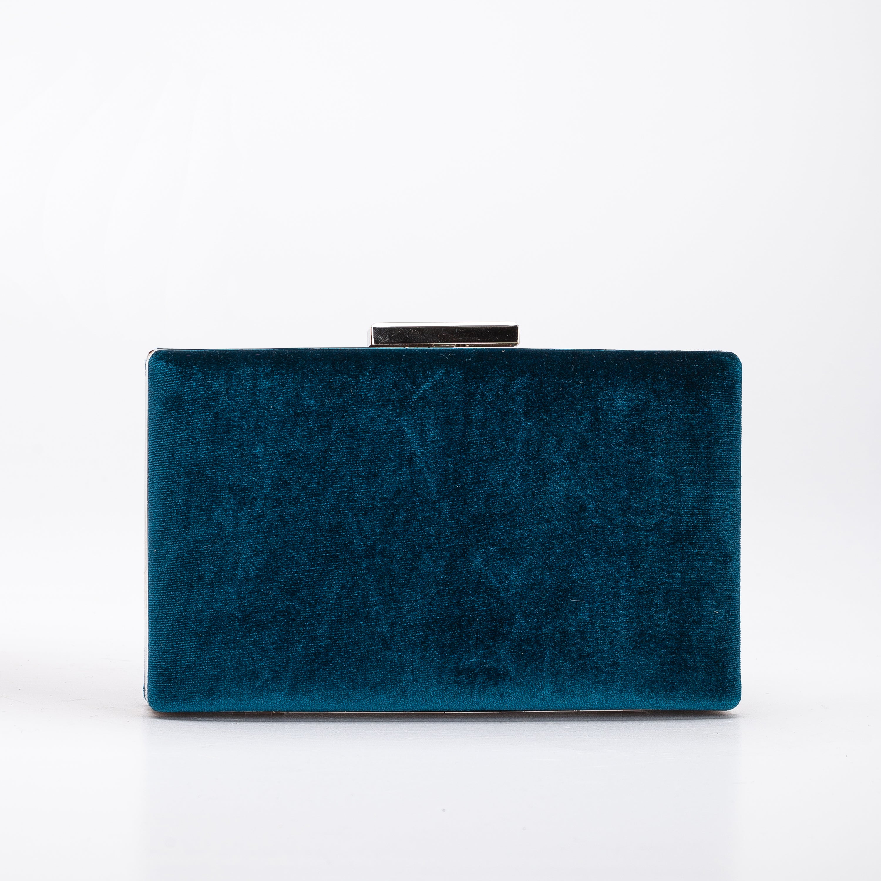 Elegant Teal Blue Velvet Clutch Purse for Women | Small Evening Bag with Wrist Strap | Perfect for Parties, Weddings & Special Occasions