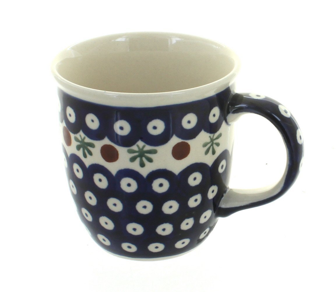 Blue Rose Polish Pottery Nature Plain Coffee Mug - Handmade Ceramic Tea Cup for Home, Office & Gifts | Perfect for Morning Coffee, Afternoon Tea & Cozy Moments