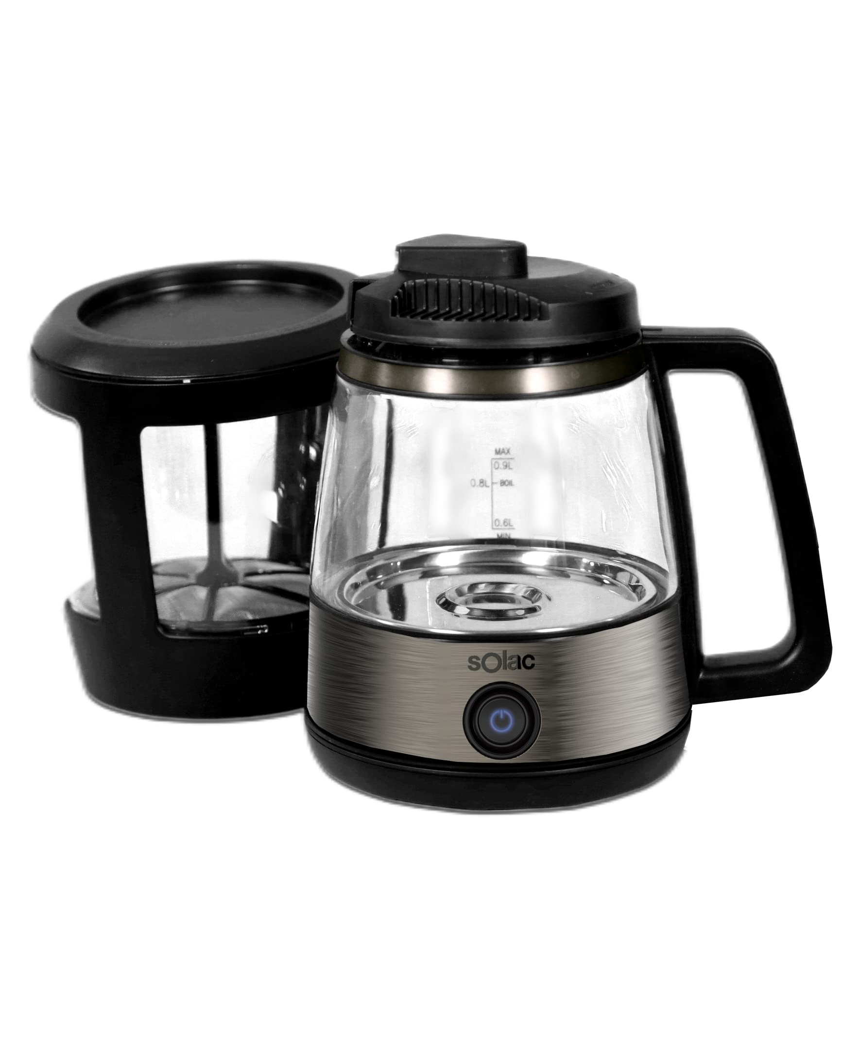 Premium 3-in-1 Siphon Coffee Maker & Tea Brewer with Vacuum Technology - 30oz Stainless Steel Water Boiler for Home, Office & Cafe Use