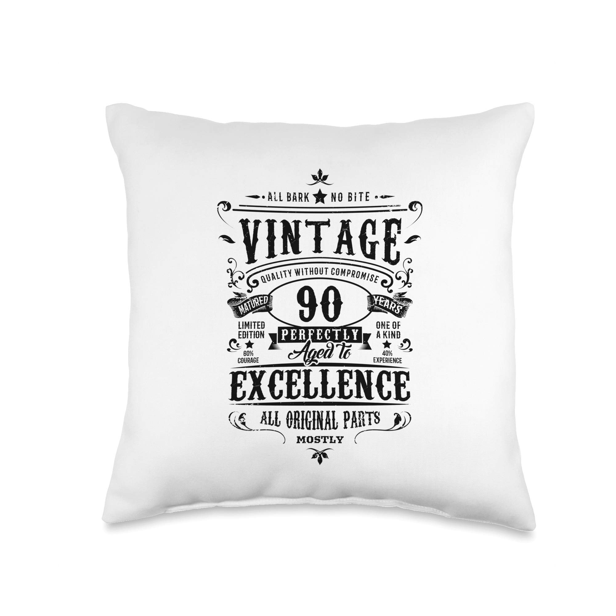 Vintage 1932 Retro 90th Birthday Gifts for Women - 90 Year Old Grandma Throw Pillow - Perfect for Home Decor, Living Room, Bedroom & Milestone Celebrations