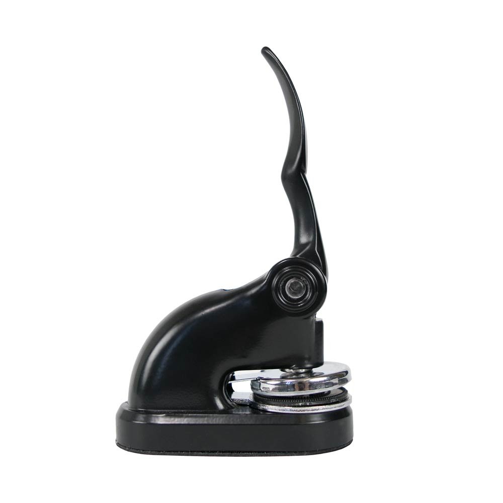 Personalized Book Embosser with Scales of Justice Design - Black Desk Seal for Lawyers, Book Lovers & Collectors - Perfect for Legal Gifts, Home Library & Office Decor