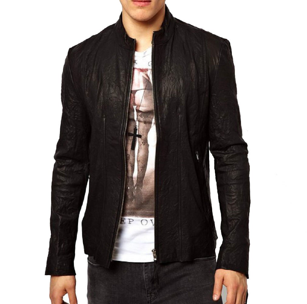 X-Men Men's Leather Jacket A453 - Premium Faux Leather Motorcycle Jacket for Cosplay & Halloween Costume - Perfect for Comic Con, Themed Parties & Superhero Fans
