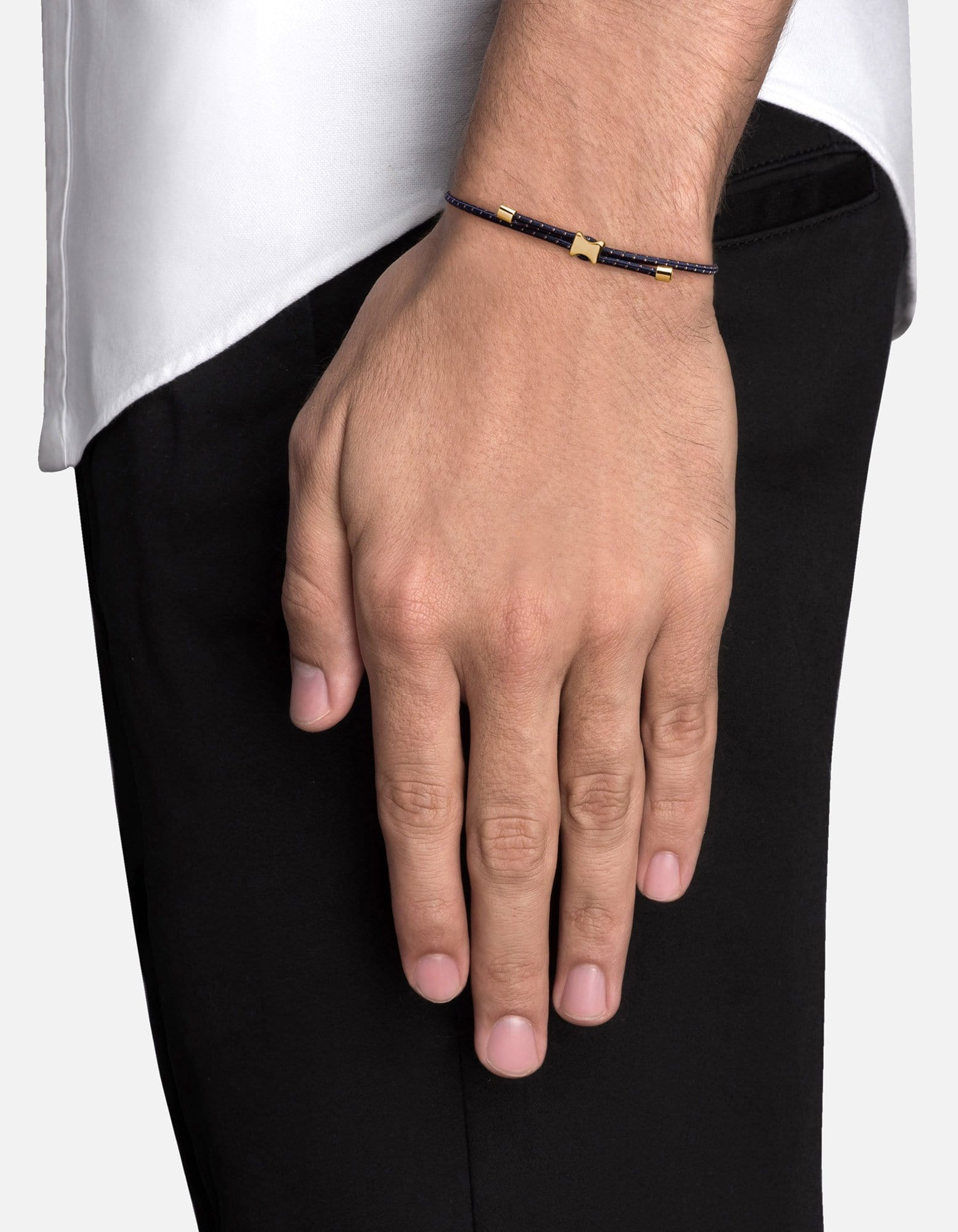 Orson Pull Bungee Rope Bracelet - Gold Vermeil Adjustable Stretch Bracelet for Men & Women | Perfect for Outdoor Activities, Workouts & Everyday Wear