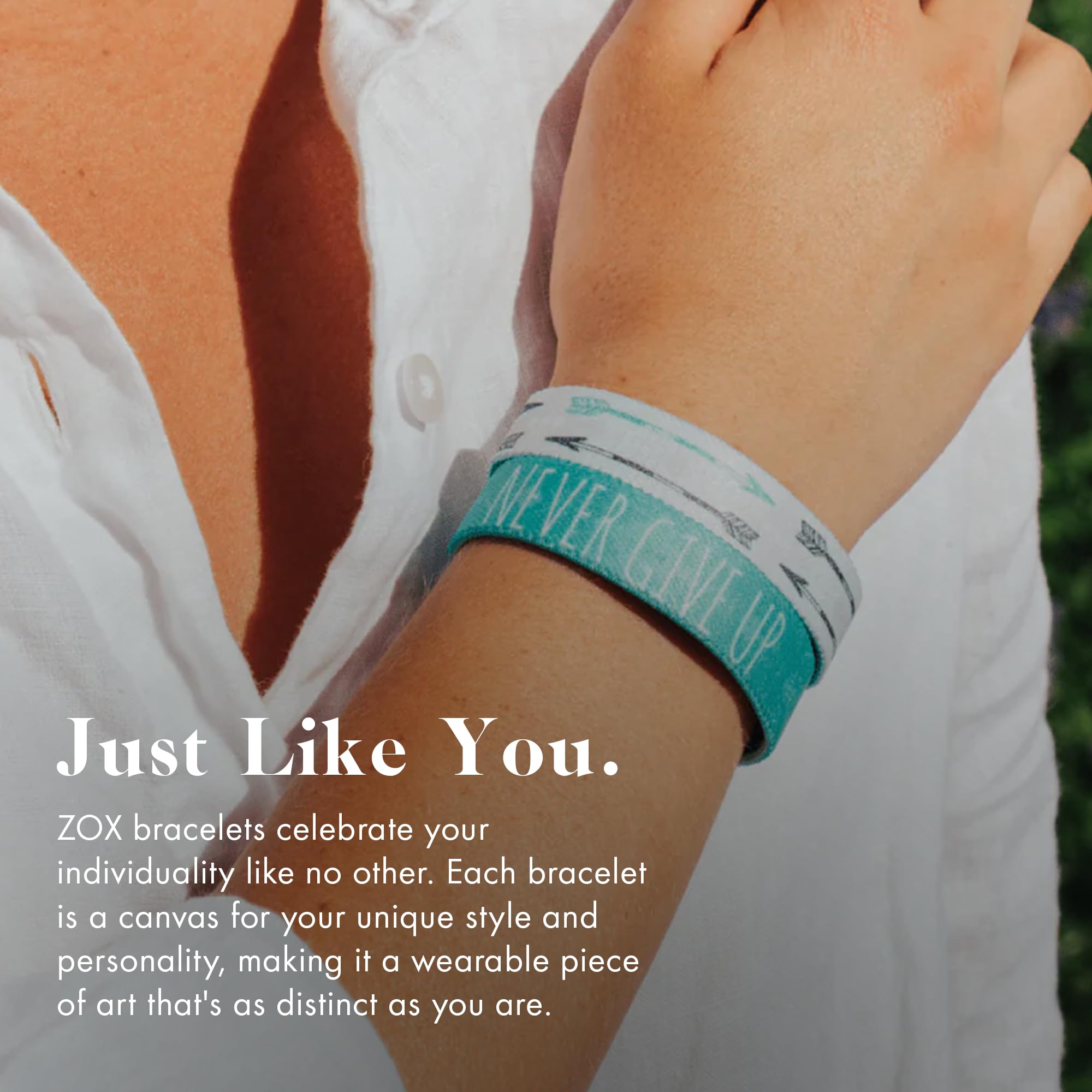ZOX Stretchy Elastic Bracelets with Motivational Affirmations & Artistic Designs – Unisex Wristbands for Men & Women of All Ages – Perfect for Daily Wear, Gifts, Yoga, and Outdoor Activities