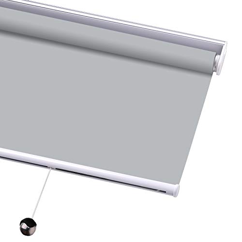Premium Blackout Window Shades - Cordless UV Protection Custom Roller Blinds 52