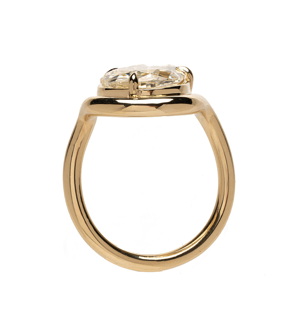 5 Carat Pear Shaped Diamond Engagement Ring for Women - Elegant Tilted Solitaire Setting, Ideal for Proposals, Anniversaries & Special Occasions