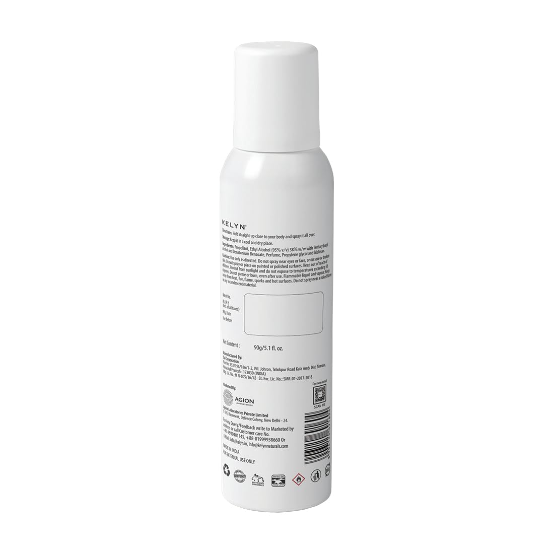 KELYN Women's Long-Lasting Deodorant Body Spray - Fresh Fragrance, 150ml | All-Day Protection for Workouts, Office & Daily Use | INTENSE LOVE Scent