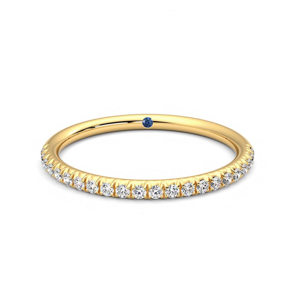 Half Eternity Pavé Moissanite Wedding Band with Anniversary Stone Accent - Elegant Stackable Ring for Women, Perfect for Engagement, Anniversary & Bridal Jewelry Gifts