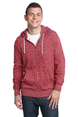 Armycrew Two-Tone Marled Fleece Zip-Up Hoodie Sweater for Men & Women | Cozy Winter Pullover for Outdoor Activities, Casual Wear & Layering