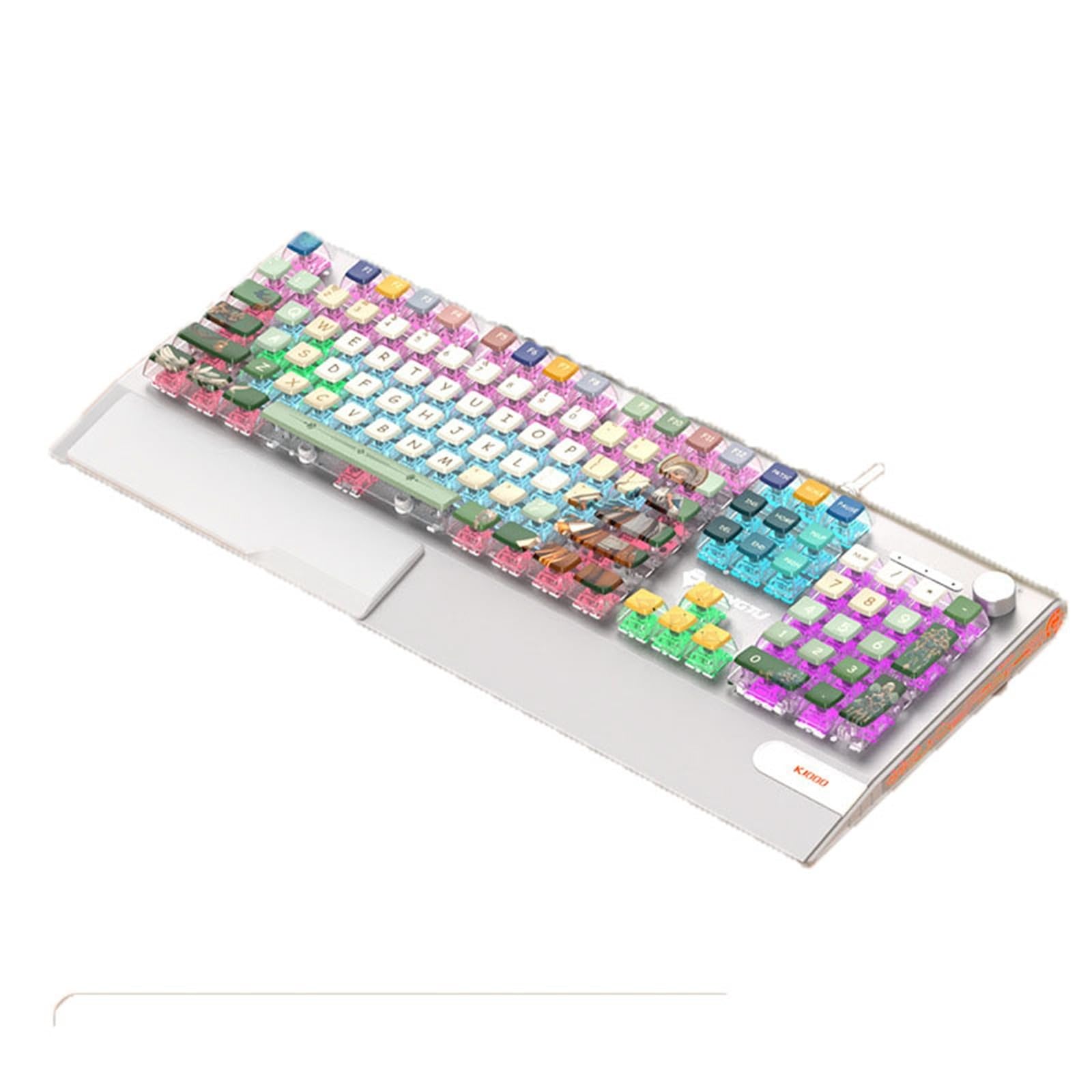 RGB Gaming Keyboard with Mechanical Feel - K1000 Quad Thermal Wired USB Keyboard for PC Gamers | Multi-Color Backlit Office Keyboard for Work & Beginners | Perfect for Esports, Streaming & Productivity Tasks