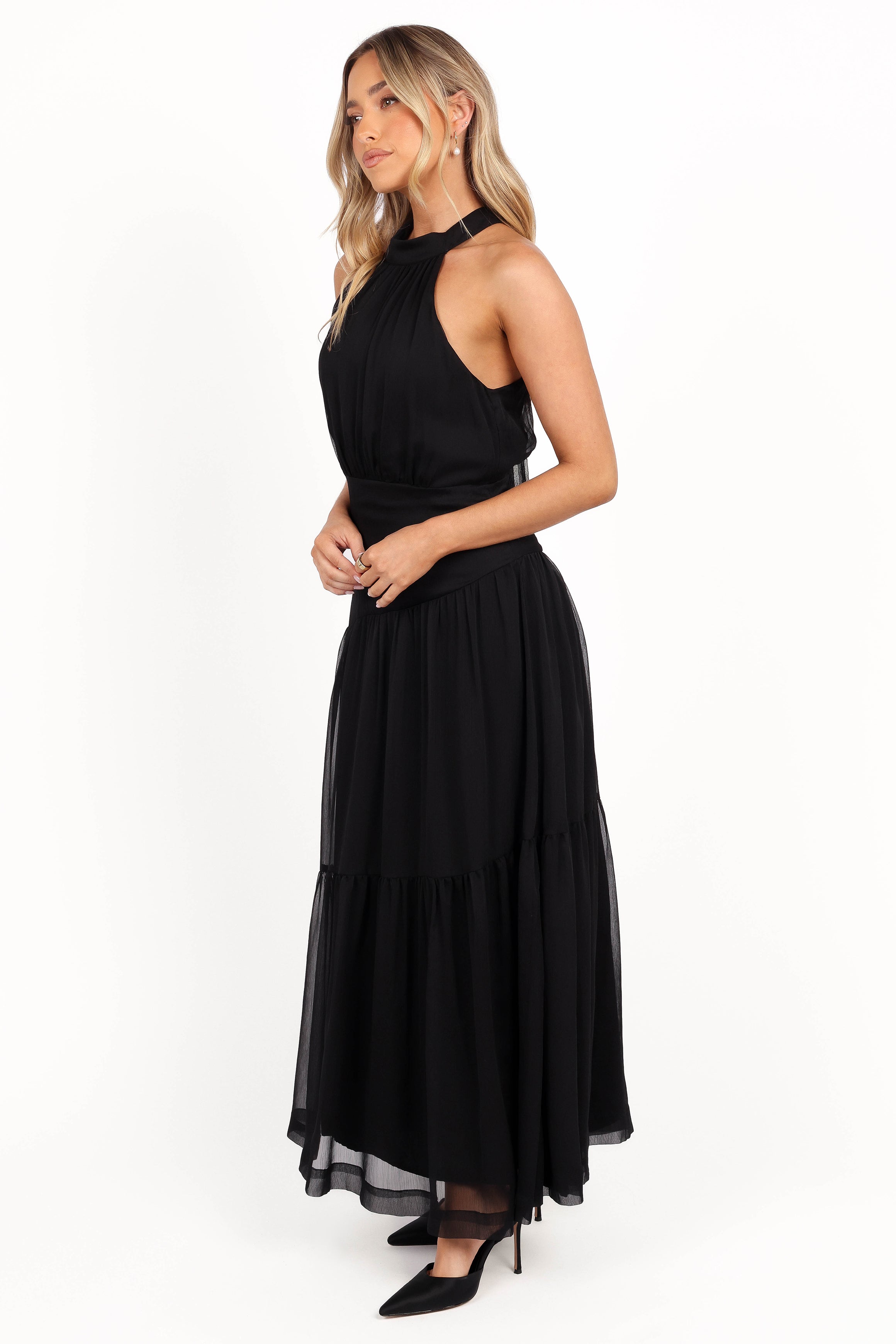 Eden Maxi Dress for Women - Flowy Long Summer Dress in Black | Perfect for Beach, Vacation, and Casual Outings