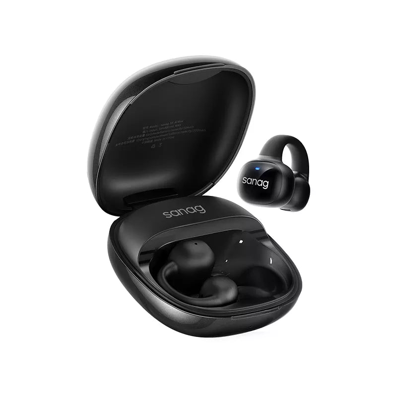 Sanag S5 Wireless Bluetooth Ear Clip Headphones with Air Conduction Technology - Perfect for Running, Cycling, and Outdoor Sports