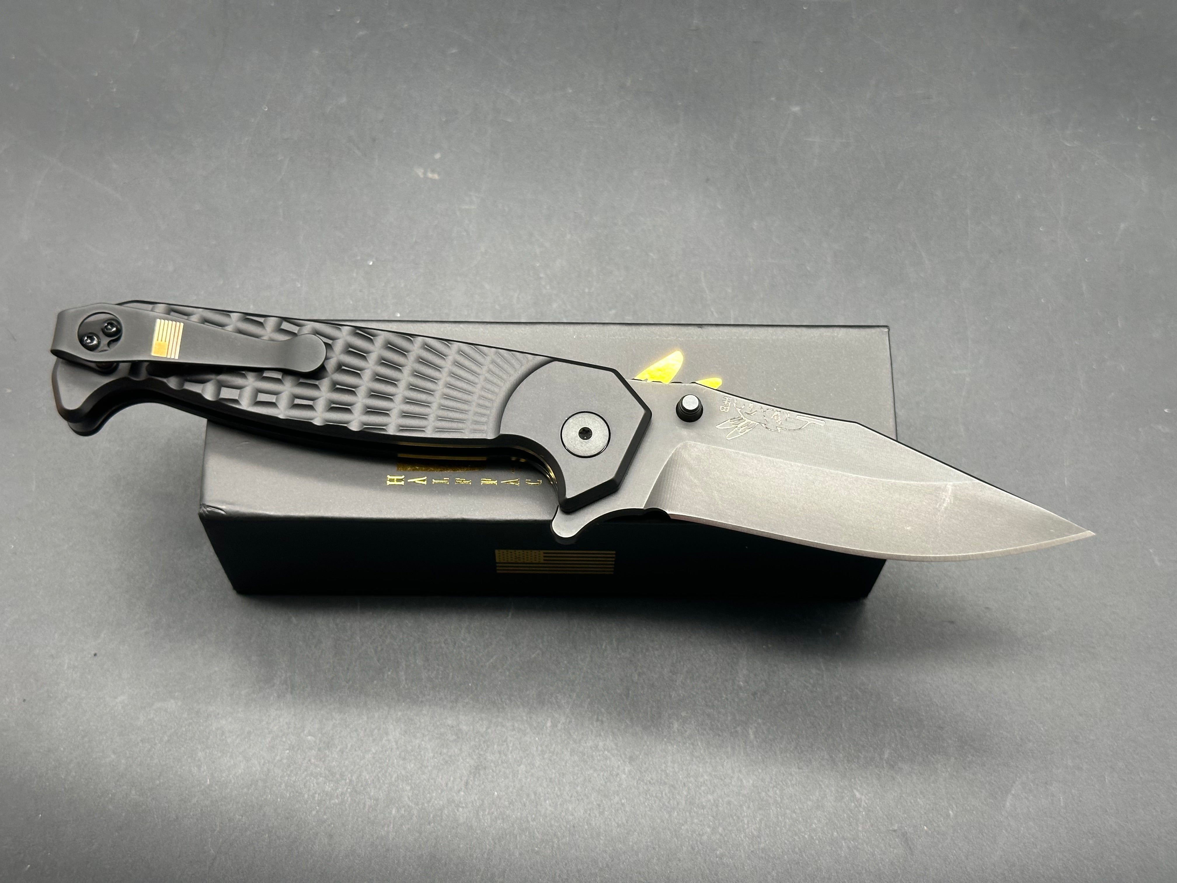 Half Face Blades Crow Folder S45VN Tactical Folding Knife - EDC Pocket Knife for Outdoor Camping, Hunting & Survival Gear