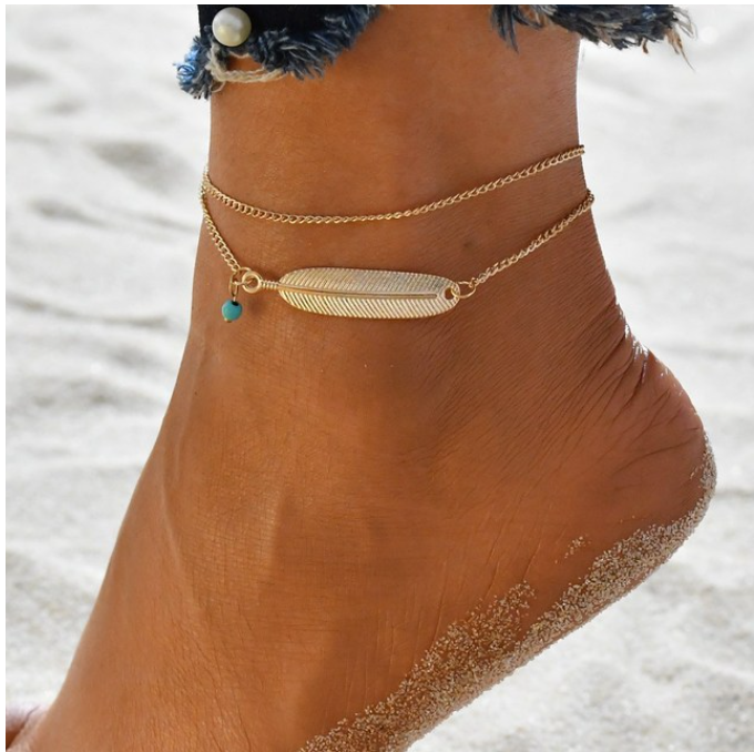Bohemian Beads Anklets for Women - Boho Style Cubic Zirconia Ankle Bracelet Jewelry | Perfect for Beach, Summer & Festival Outfits