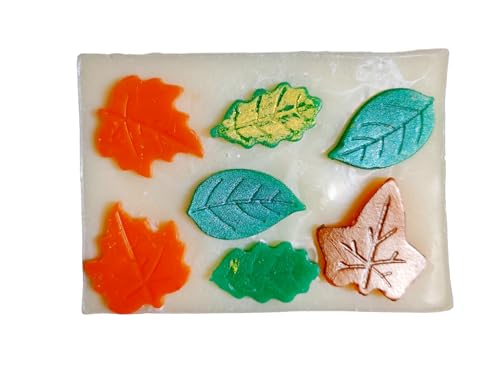 Handmade Soap Gift Set - Fall Season Maple Leaf & Motichoor Laddu Design, 3D Artisan Soap Bars, Pack of 2 for Bathroom Decor & Seasonal Gifting