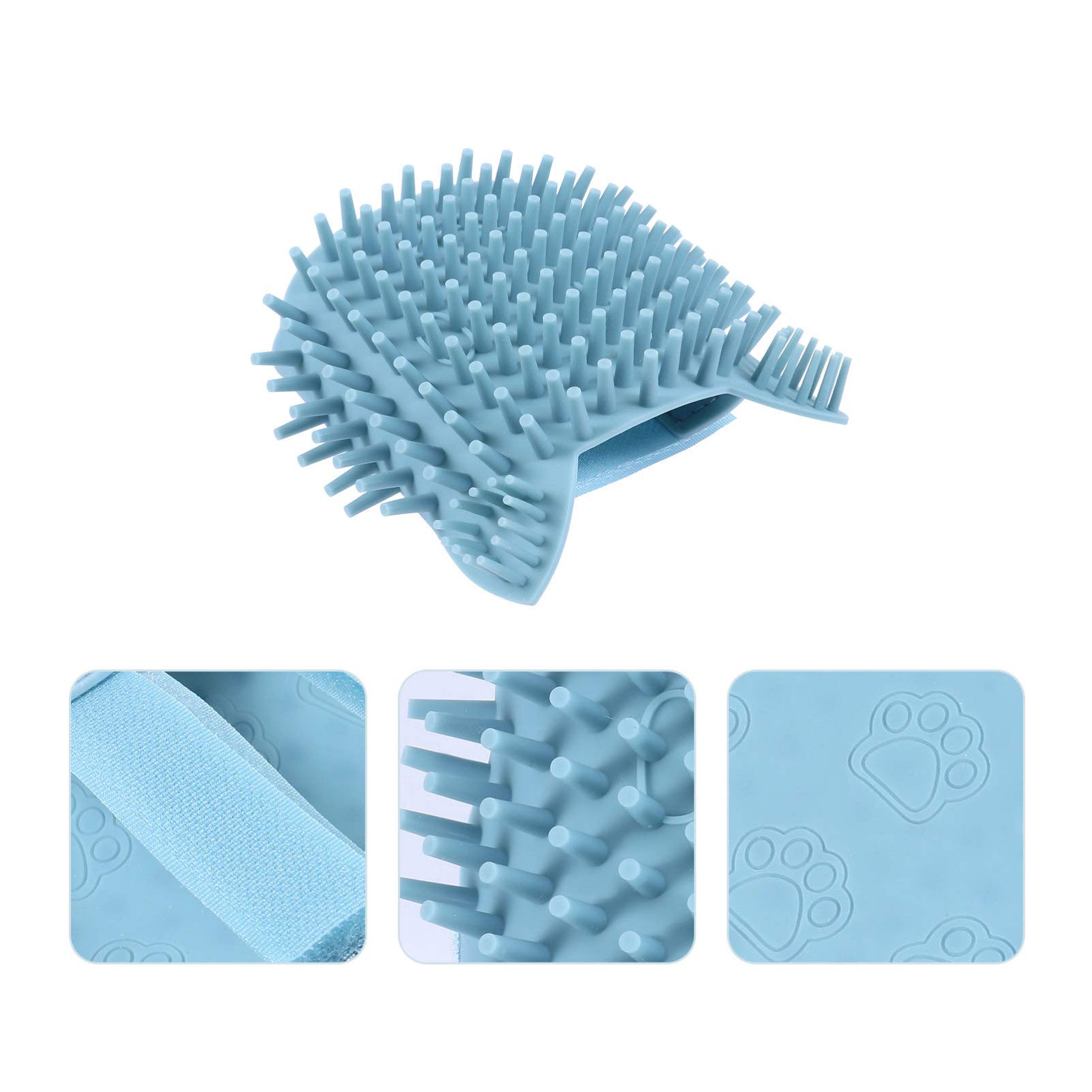 Pet Grooming Brush - Silicone Cat Face Scratcher & Massager for Wall Corners - Perfect for Small Cats & Dogs