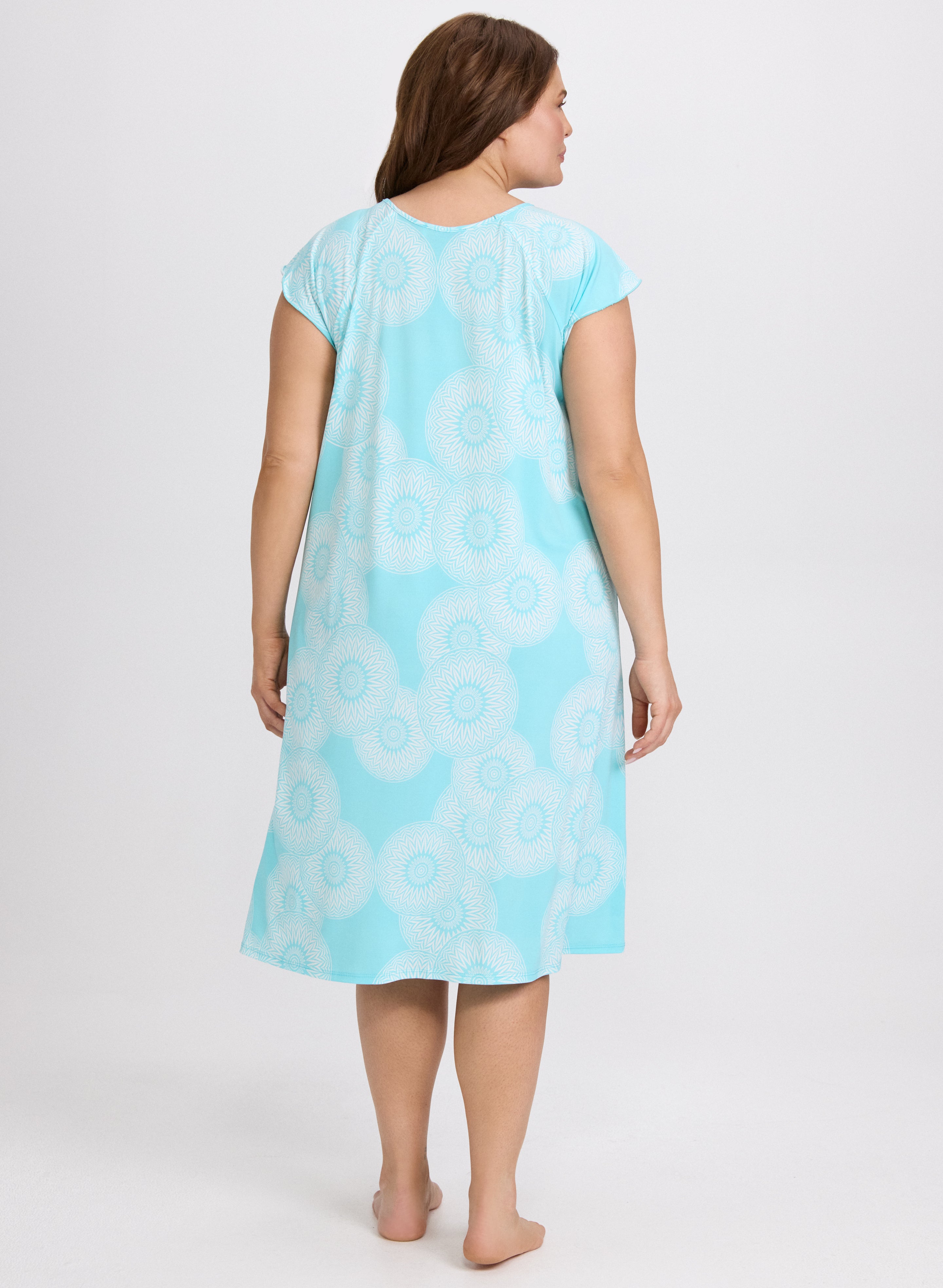Floral Print Nightgown for Women - Soft & Comfortable Sleepwear - Perfect for Relaxing at Home or Vacation