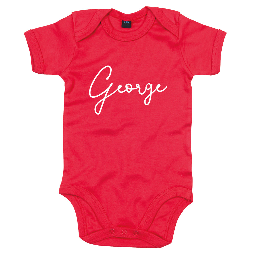 Personalized Baby Vest with Classic Script Name - Custom Infant Bodysuit for Newborns & Toddlers - Perfect for Baby Showers, Photo Shoots & Everyday Wear