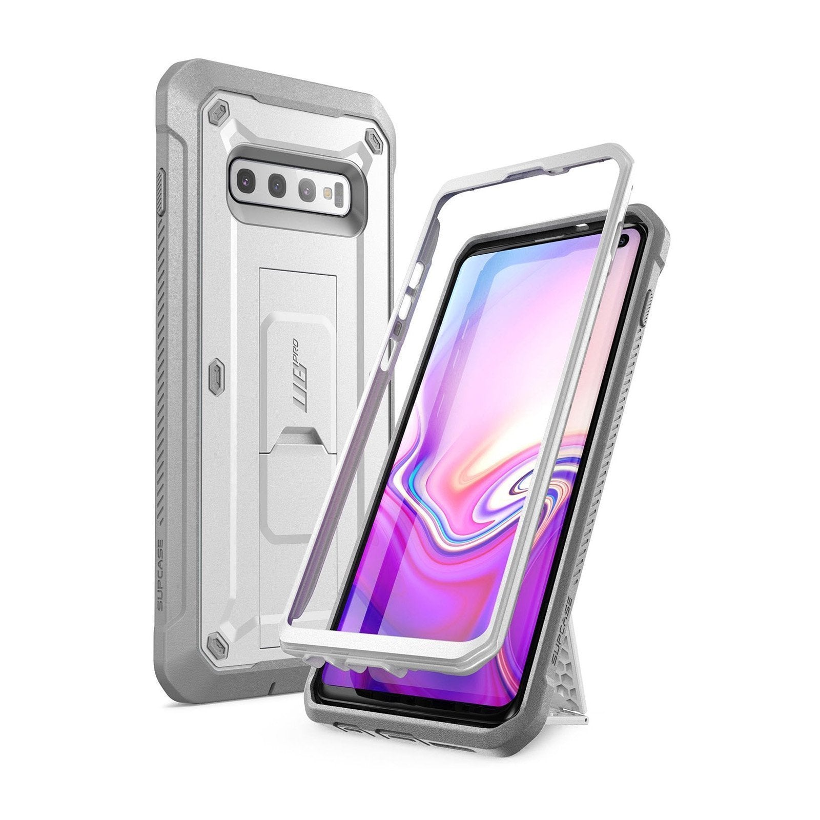 Samsung Galaxy S10 Unicorn Beetle Pro Heavy Duty Rugged Holster Case - Shockproof, Drop Protection, No Screen Protector - White | Perfect for Outdoor, Work & Extreme Sports
