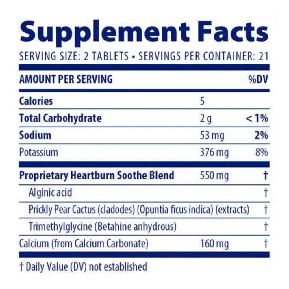 Enzymedica Heartburn Soothe Vanilla Orange Chewable Tablets - 42 Count | Natural Digestive Relief for Acid Reflux & Indigestion | Perfect for After Meals & Occasional Heartburn