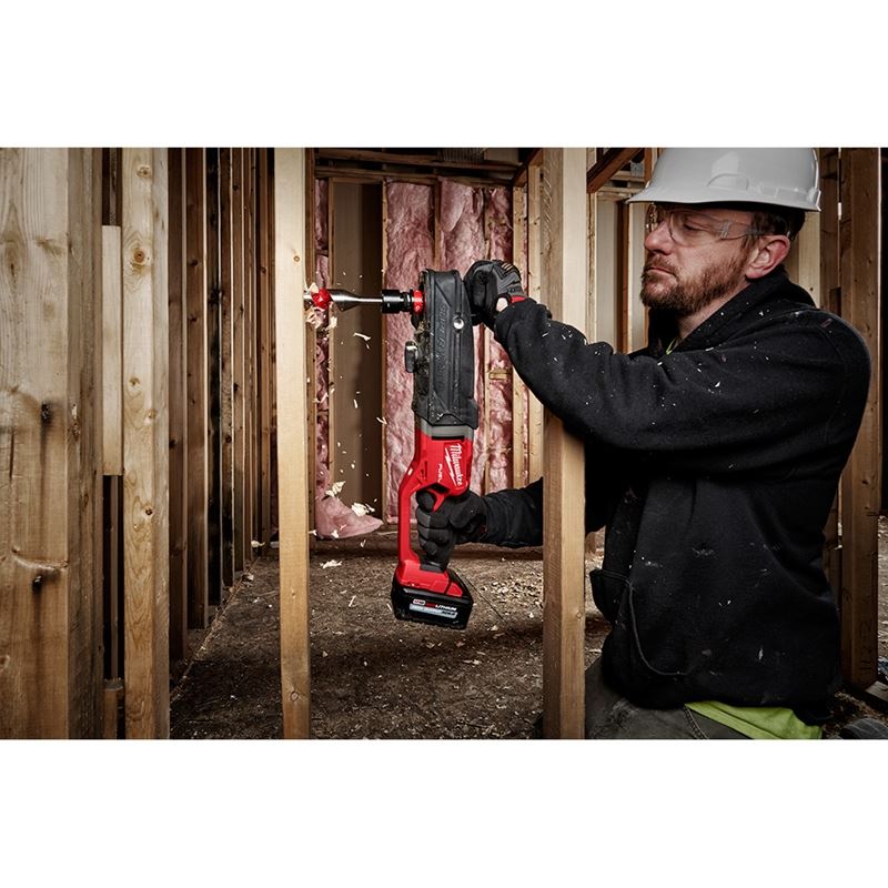M18 FUEL 18V Brushless Cordless Right Angle Drill with QUIK-LOK Kit - Super Hawg for Woodworking & Metal Drilling | Perfect for Tight Spaces & Professional Contractors