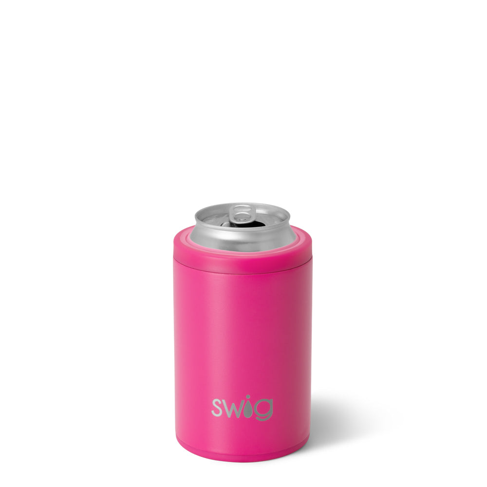 12oz Hot Pink Can & Bottle Cooler - Insulated Beverage Sleeve for Soda, Beer & Energy Drinks - Perfect for Parties, BBQs & Outdoor Activities