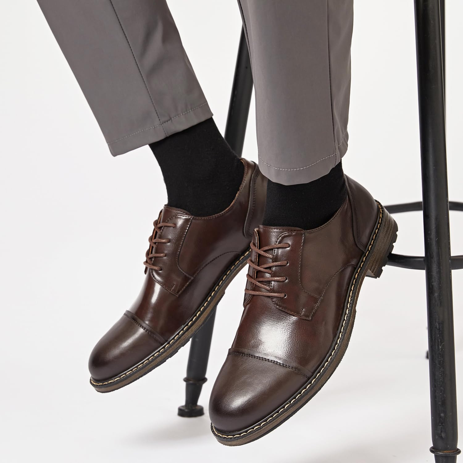 Premium Men's Oxford Dress Shoes - Classic Business & Formal Leather Shoes for Men - Perfect for Office, Weddings & Special Occasions