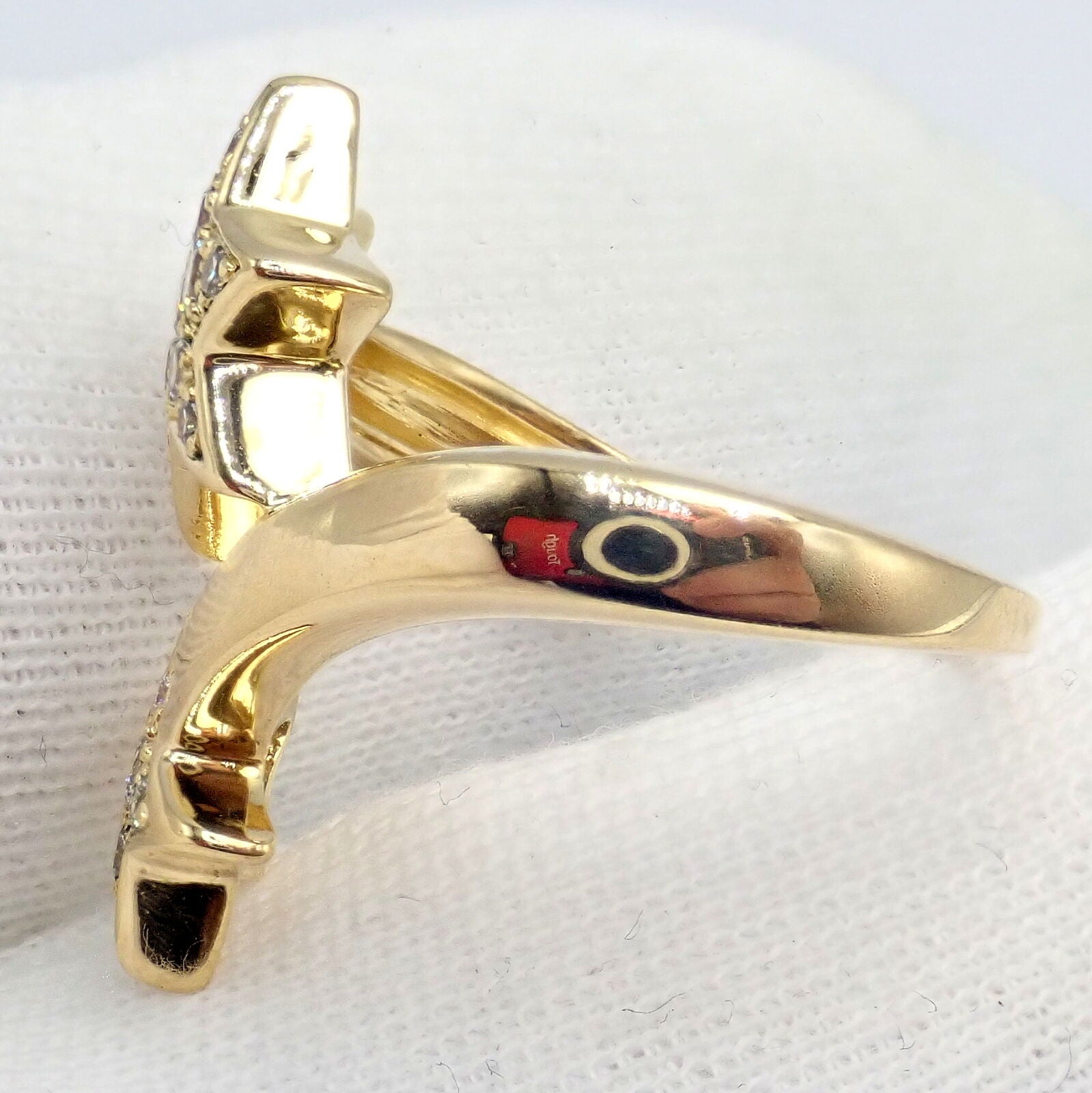 Chanel Comete 18k Yellow Gold Diamond Cocktail Ring Size 6.5 - Luxury Star Design Jewelry for Women, Perfect for Parties, Weddings & Special Occasions