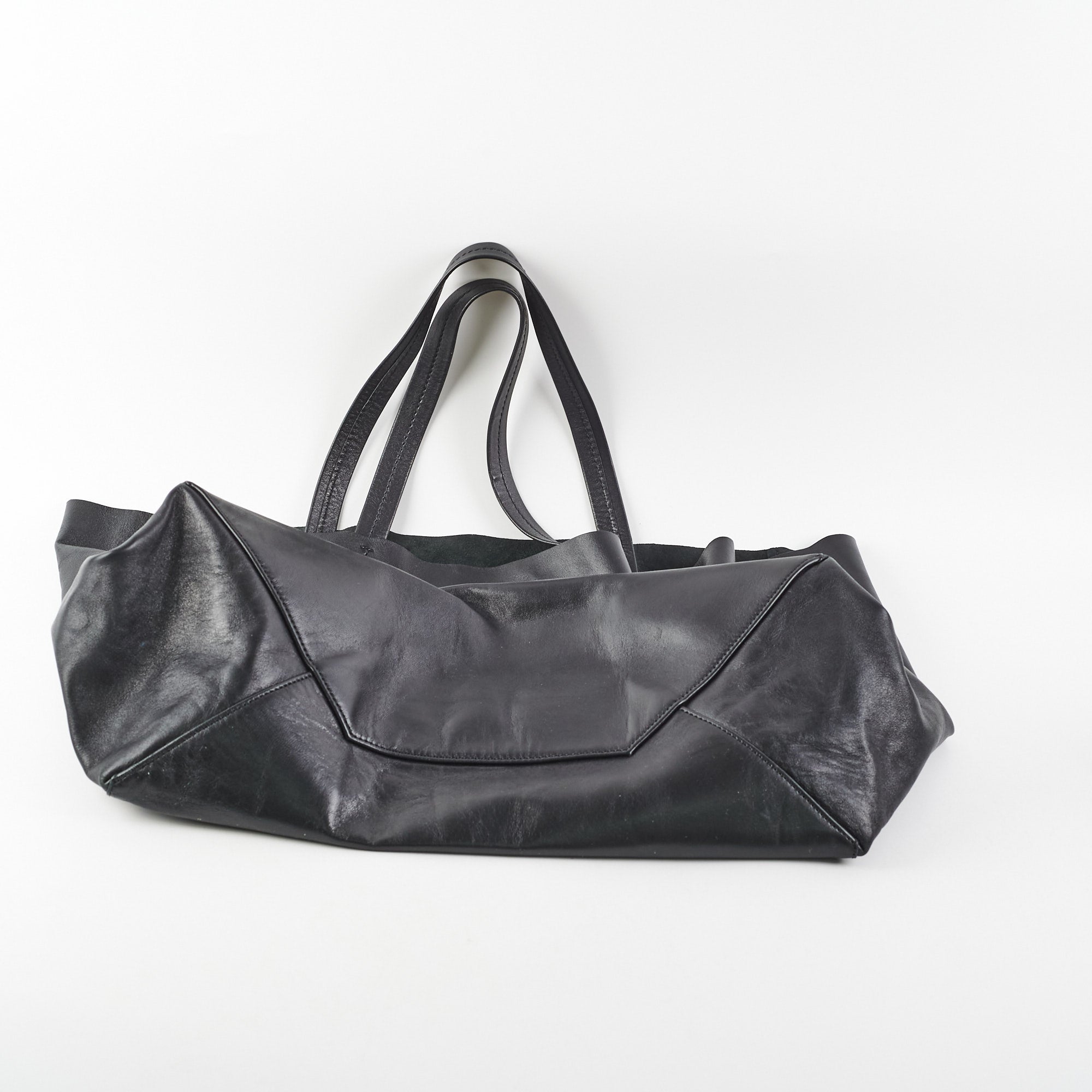Celine Black Leather Tote Bag for Women - Stylish & Spacious Handbag for Work, Travel & Everyday Use