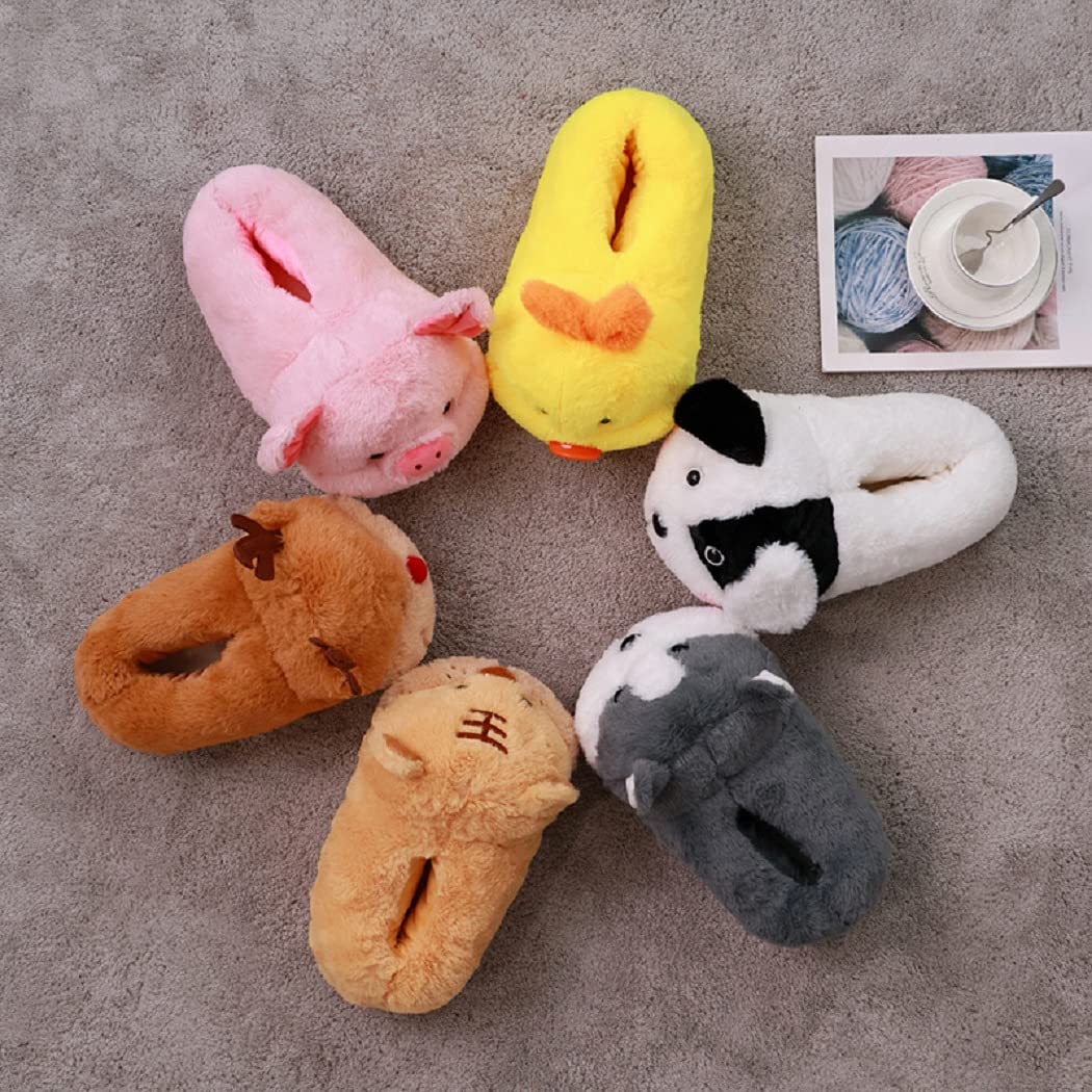 Cute Women's Warm Animal Slippers - Soft & Comfortable Indoor Plush House Shoes for Winter - Non-Slip Cozy Home Footwear for Lounge, Bedroom & Gift Giving