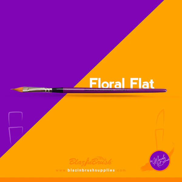 Blazin Brush Flora Flat 6 - Professional Hair Brush for Smoothing & Detangling - Perfect for Salons, Styling at Home & Travel
