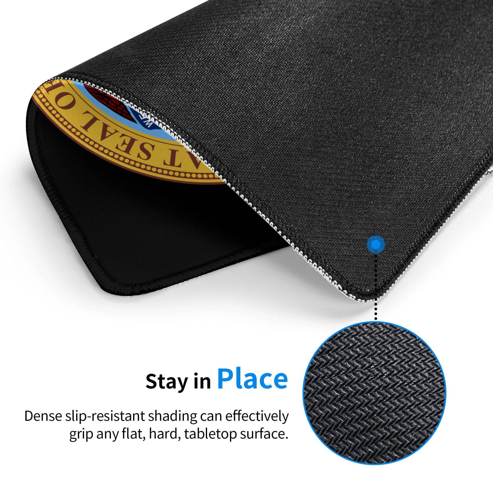 SIYTUAU Iowa State Seal Mouse Pad - Waterproof, Non-Slip Rubber Base - 10x12 Inch Office & Gaming Mousepad for Laptop & PC - Perfect for Work, Gaming & Home Office Use