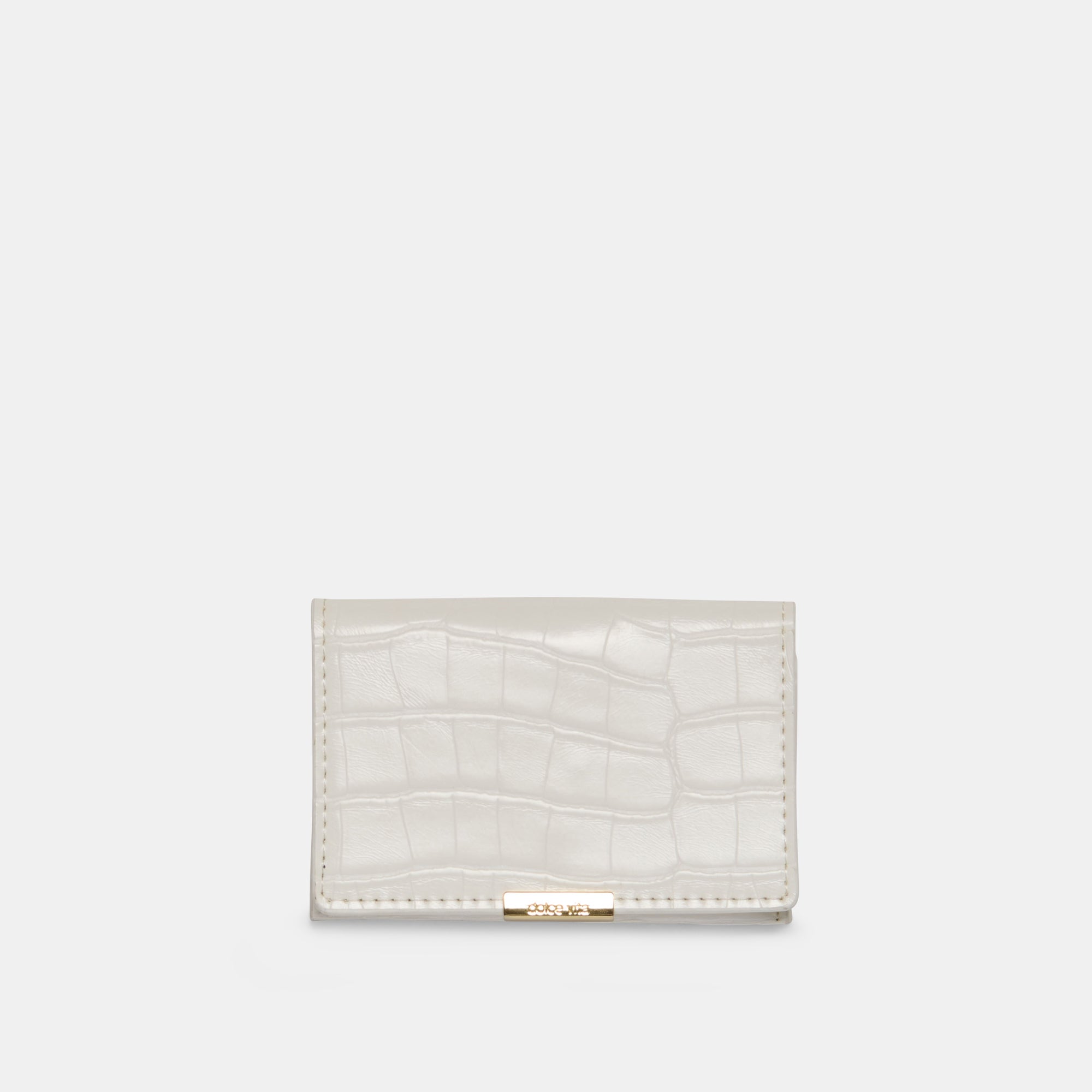 Mini Me Wallet White Crocodile Embossed Stella - Stylish & Compact Card Holder for Women, Perfect for Everyday Use, Travel, and Gifts