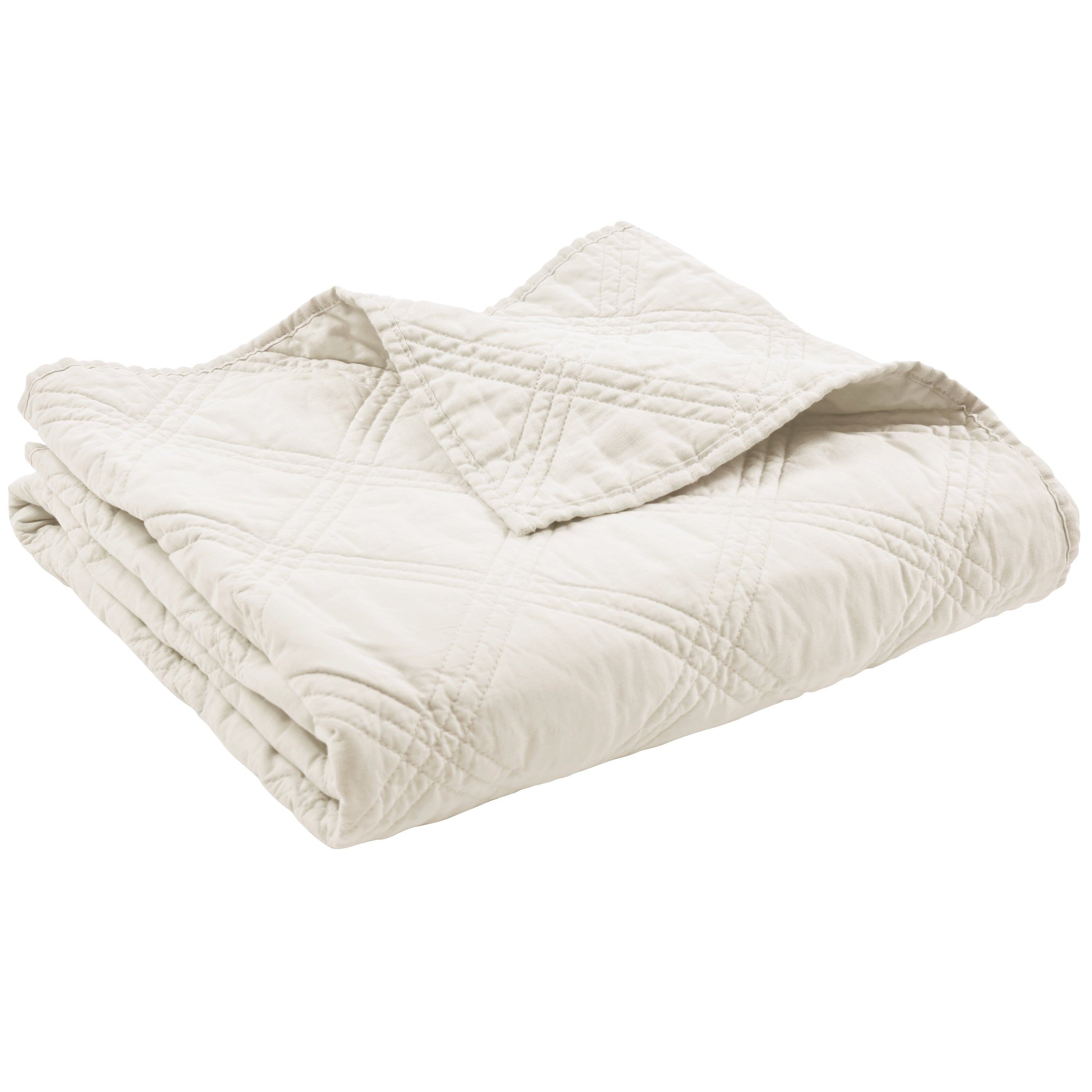 Soft Washed Linen Quilted Throw Blanket - Lightweight & Breathable for All Seasons - Perfect for Sofa, Bed, or Outdoor Picnics
