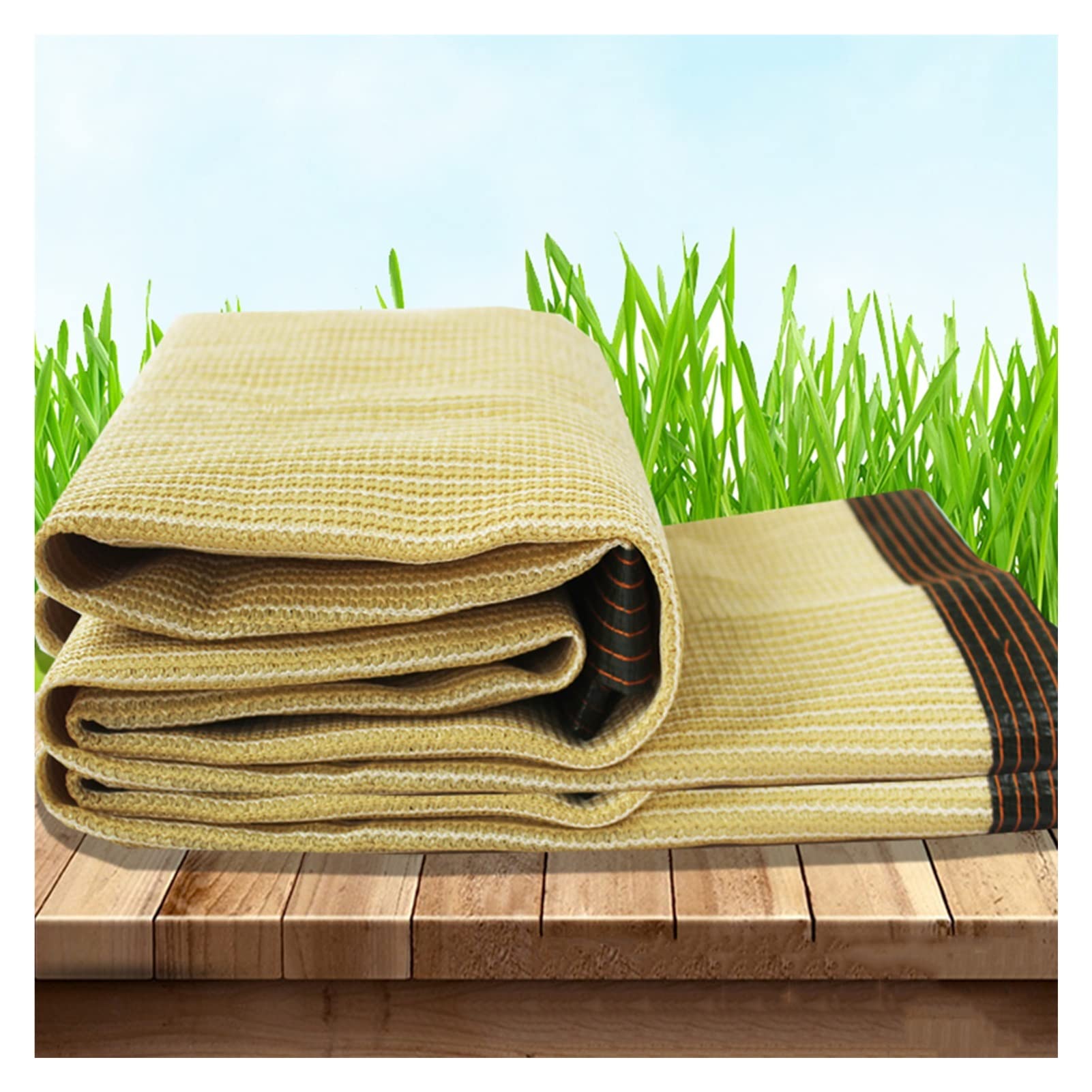 90% Sun Shade Netting UV Protection Cloth - 5x6m Beige Sunscreen Fabric for Carport, Greenhouse, Terrace - Durable & Easy to Install - Perfect for Outdoor Shade, Plant Protection & Sun Damage Prevention