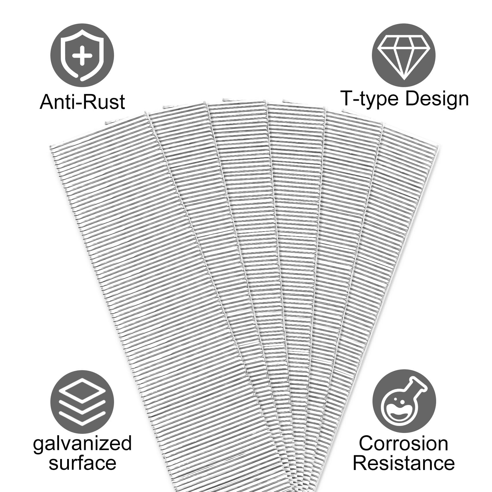 1 Inch F25 Galvanized Brad Nails - 18 Gauge 5000PCS for Pneumatic Nailers & Woodworking Projects