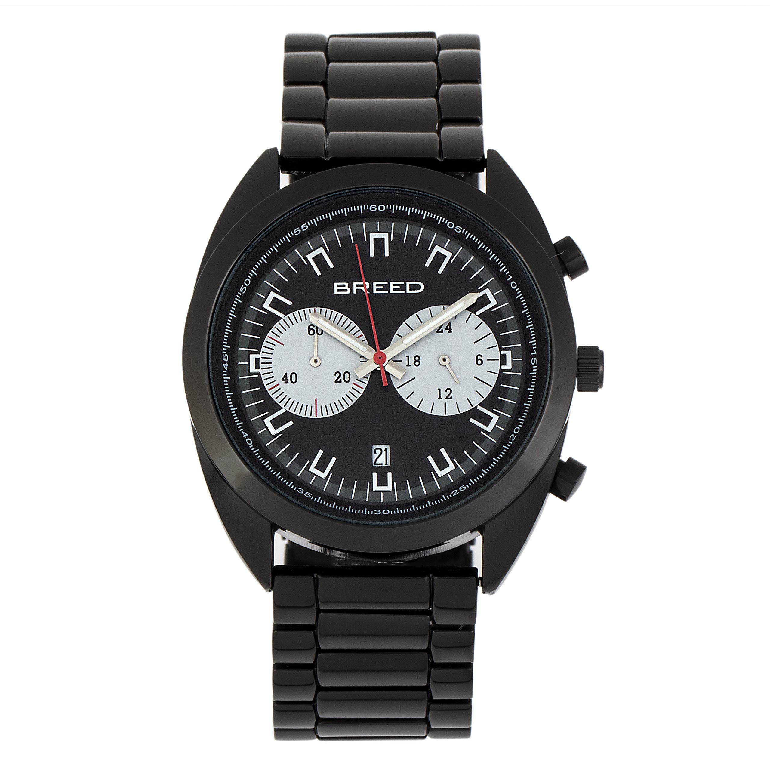 Breed Racer Chronograph Men's Watch with Date Display - Stylish Stainless Steel Bracelet for Racing Enthusiasts | Perfect for Daily Wear, Sports & Formal Occasions